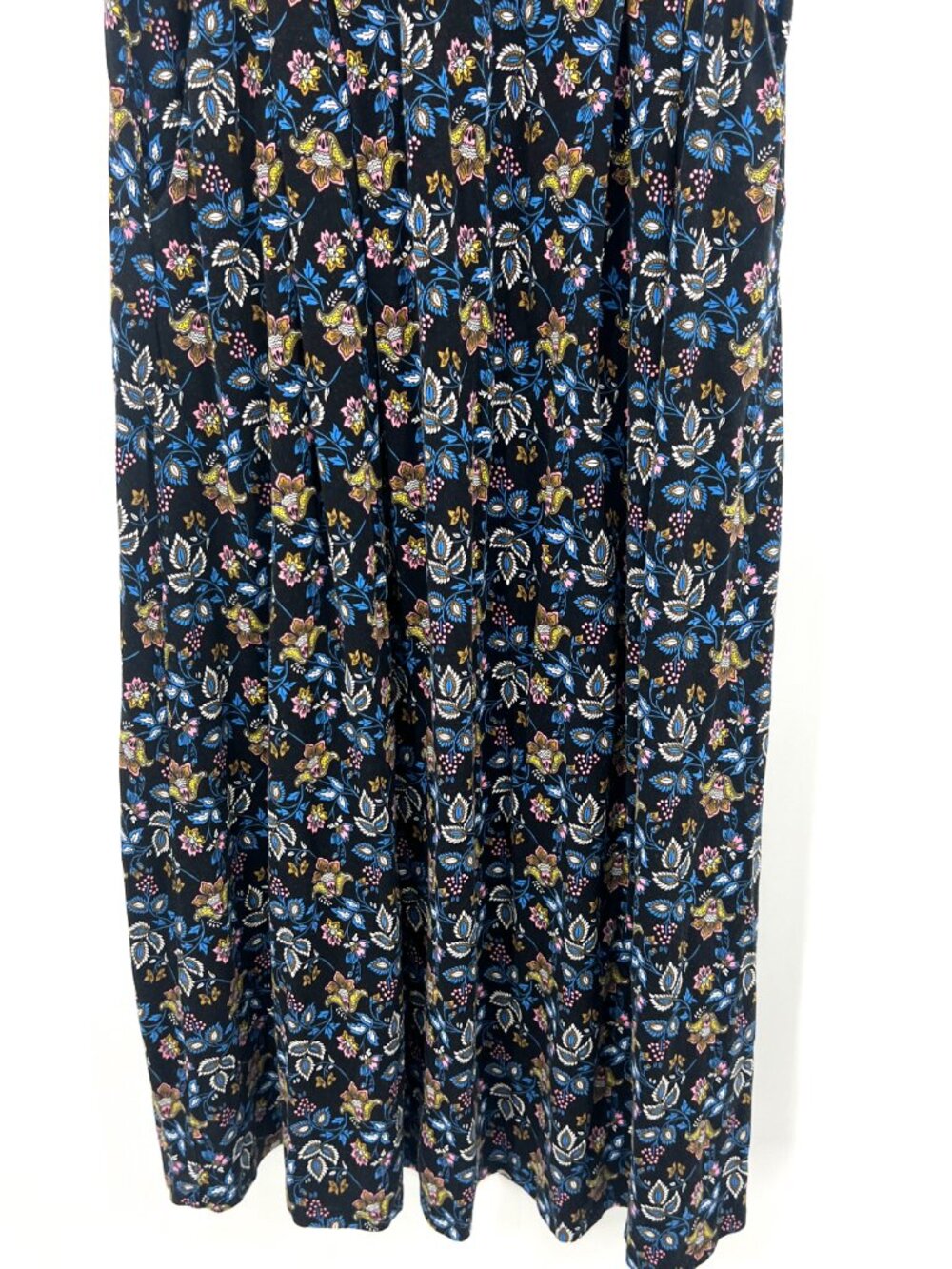 Boden Black Floral Print Short Sleeved Midi Dress Women's 6 R - Picture 3 of 6